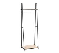 HAKU Möbel Armoire Debout chêne Clair, Noir, MDF, Métal - Dim.: L 68 x H 166 x P 40 cm, Style: Moderne