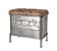 HAKU Möbel Banc Vintage, métal, recouvrement Tissu - Dim.: L 51 cm x H 48 cm x P 34 cm, Style: Industrial