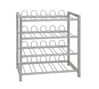 HAKU Möbel casier à Bouteilles alu, métal - Dim.: L 54 cm x H 60 cm x P 31 cm, Style: Modern