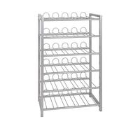 HAKU Möbel casier à Bouteilles alu, métal - Dim.: L 54 cm x H 90 cm x P 31 cm, Style: Modern