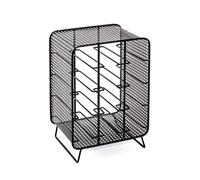 HAKU Möbel casier à Bouteilles Noir, métal - Dim.: L 30 cm x H 46 cm x P 24 cm, Style: Art Deco