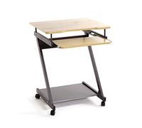 HAKU Möbel Chariot Ordinateur Anthracite, chêne, MDF, métal - Dim.: L 60 cm x H 76 cm x P 49 cm, Style: Modern