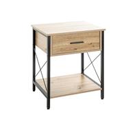 Haku Möbel Console chêne, Noir, MDF, métal - Dim.: L 45 cm x H 60 cm x P 40 cm, Style: Modern