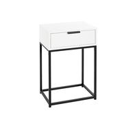 HAKU Möbel Console Noir, Blanc, métal, Panneaux de Particules alvéolaires - Dim: L 60 cm x H 28 cm x P 28 cm, Style: Modern