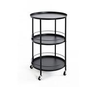 HAKU Möbel desserte Noir, métal - Dim.: H 75 cm x Ø 45 cm, Style: Modern