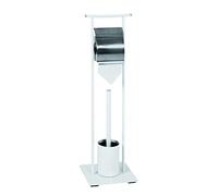 HAKU Möbel Ensemble WC chromé, Blanc, métal - Dim.: L 20 cm x H 69 cm x P 20 cm, Style: Modern