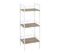HAKU Möbel étagère chêne Clair, Blanc, MDF, métal - Dim: L 96 cm x H 27 cm x P 27 cm, Style: Modern