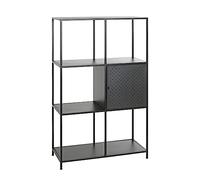 HAKU Möbel étagère Noir, métal - Dim.: L 80 cm x H 134 cm x P 37 cm, Style: Modern