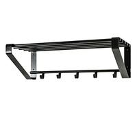 HAKU Möbel garderobe murale noir, métal - Dim.: L 65 cm x H 20 cm x P 30 cm, Style: Modern