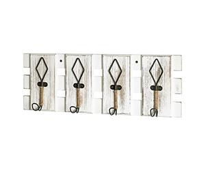 HAKU Möbel patère Murale Vintage, MDF, métal - Dim.: L 55 cm x H 20 cm x P 7 cm, Style: Industrial