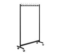 HAKU Möbel Portant alu, Noir, Aluminium, métal - Dim.: L 103 cm x H 174 cm x P 39 cm, Style: Modern