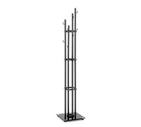 HAKU Möbel Porte Manteau Anthracite, Noir, métal, Verre trempé 8 mm - Dim.: L 35 cm x H 183 cm x P 35 cm, Style: Modern
