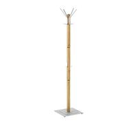 HAKU Möbel Porte-Manteau, Bois Massif, Chêne-Aluminium, L 40 X P 40 X H 184 cm