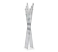 HAKU Möbel Porte Manteau chromé, Blanc, métal - Dim.: L 35 cm x H 186 cm x P 35 cm, Style: Modern