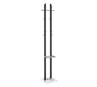 HAKU Möbel Porte Manteau chromé, Noir, Blanc, métal - Dim.: L 34 cm x H 182 cm x P 33 cm, Style: Modern