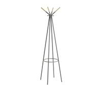 HAKU Möbel - Porte-Manteau, Gris, Naturel, Bois Massif, Métal, Dimensions : H 175 x Ø 56 cm, Style : Moderne