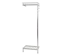 HAKU Möbel Porte-Manteau Mural, Métal, Aspect Acier Inoxydable, L 66 X P 39 X H 192 cm