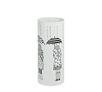 HAKU Möbel Porte parapluies Blanc, métal - Dim.: H 45 cm x Ø 18 cm, Style: Modern