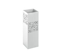 HAKU Möbel Porte parapluies Blanc, métal - Dim.: L 16 cm x H 48 cm x P 16 cm, Style: Modern