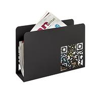 HAKU Möbel Porte revues Noir, métal - Dim.: L 35 cm x H 26 cm x P 10 cm, Style: Modern