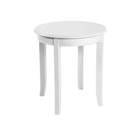 HAKU Möbel Table d'appoint Blanc, Bois Massif, MDF - Dim.: H 51 cm x Ø 48 cm, Style: Coastal Furniture
