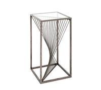 HAKU Möbel Table d'appoint Bronze, métal, Verre trempé 8 mm - Dim.: L 30 cm x H 60 cm x P 30 cm, Style: Art Deco