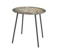 HAKU Möbel Table d'appoint Motif, Noir, métal, Verre trempé - Dim.: H 41 cm x Ø 40 cm, Style: Modern