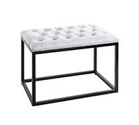 HAKU Möbel Tabouret Gris, Noir, métal, recouvrement Tissu - Dim.: L 60 cm x H 45 cm x P 40 cm, Style: Industrial