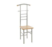 HAKU Möbel Valet alu, hêtre, MDF, métal - Dim.: L 46 cm x H 119 cm x P 50 cm, Style: Modern