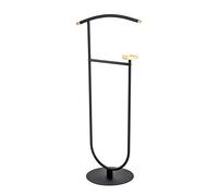 HAKU Möbel Valet hêtre, Noir, Bois Massif, métal - Dim.: L 45 cm x H 115 cm x P 34 cm, Style: Modern