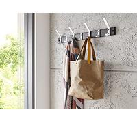 HAKU patère Murale alu, Noir, Aluminium, métal - Dim.: L 70 cm x H 14 cm x P 8 cm, Style: Modern