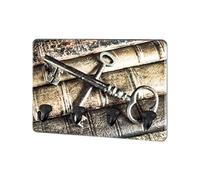 HAKU Tableau à clés Motif – Noir, MDF & métal – 30×21×6 cm – Style moderne