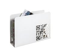 HAKU Porte-journaux Panier à magazines métal blanc L35×H26×P10 cm style moderne