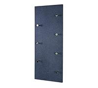 HAKU Porte-manteau mural chromé effet granit MDF métal L 80 x H 30 x P 6 cm Style moderne