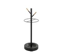 HAKU Porte-parapluies, hêtre, Noir, métal - Dimensions : H 73 x Ø 26 cm, Style : Moderne