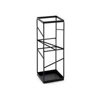 HAKU Porte-parapluies métal noir – L 17 x H 49 x P 17 cm – style moderne