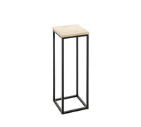 HAKU Porte Plantes chêne Naturel, Noir, MDF, Métal - Dim.: L 19 x H 54 x P 19 cm, Style: Moderne