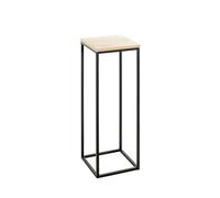 HAKU Porte Plantes chêne Naturel, Noir, MDF, Métal - Dim.: L 23 x H 67 x P 23 cm, Style: Moderne