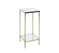 HAKU Porte Plantes laitonné, métal, Miroir - Dim.: L 28 cm x H 66 cm x P 28 cm, Style: Art Deco