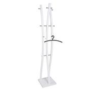 HAKU Portemanteau chromé, blanc, métal - Dimensions : L 35 x H 180 x P 35 cm, style : moderne
