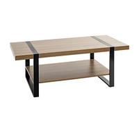 HAKU Table basse « Miranda » 120 cm Chêne foncé et noir