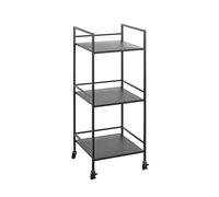 Haku Möbel desserte Noir, métal - Dim.: L 35 cm x H 92 cm x P 35 cm, Style: Modern