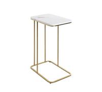 HAKU Möbel Table d'appoint Or, Aspect marbre, MDF, métal - Dim.: L 45 cm x H 67 cm x P 30 cm, Style: Art Deco