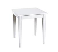 HAKU Table d'appoint Blanc, Bois Massif, MDF - Dim.: L 45 cm x H 51 cm x P 45 cm, Style: Coastal Furniture