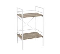 HAKU Table d'appoint chêne Clair, Blanc, MDF, métal - Dim: L 62 cm x H 27 cm x P 27 cm, Style: Modern