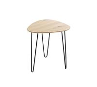 Haku Möbel Table d'appoint chêne, Noir, MDF, métal - Dim.: L 40 cm x H 43 cm x P 40 cm, Style: Modern