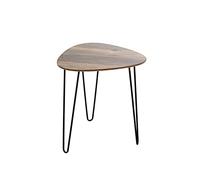 HAKU Table d'appoint chêne, Noir, MDF, métal - Dim.: L 40 cm x H 43 cm x P 40 cm, Style: Modern