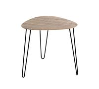 HAKU Table d'appoint chêne Noir MDF métal L 40 x H 43 x P 40 cm Style moderne
