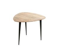 HAKU Table d'appoint en Bois Massif d'acacia et métal Noir, Table Basse en Bois, Table de Salon - Dimensions : L 55 x H 46 x P 55 cm Style : Moderne