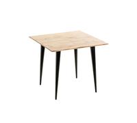 HAKU Table d'appoint en Bois Massif d'acacia, métal Noir, Table Basse en Bois, Table de Salon - Dimensions : L 46 x H 41 x P 46 cm Style : Moderne